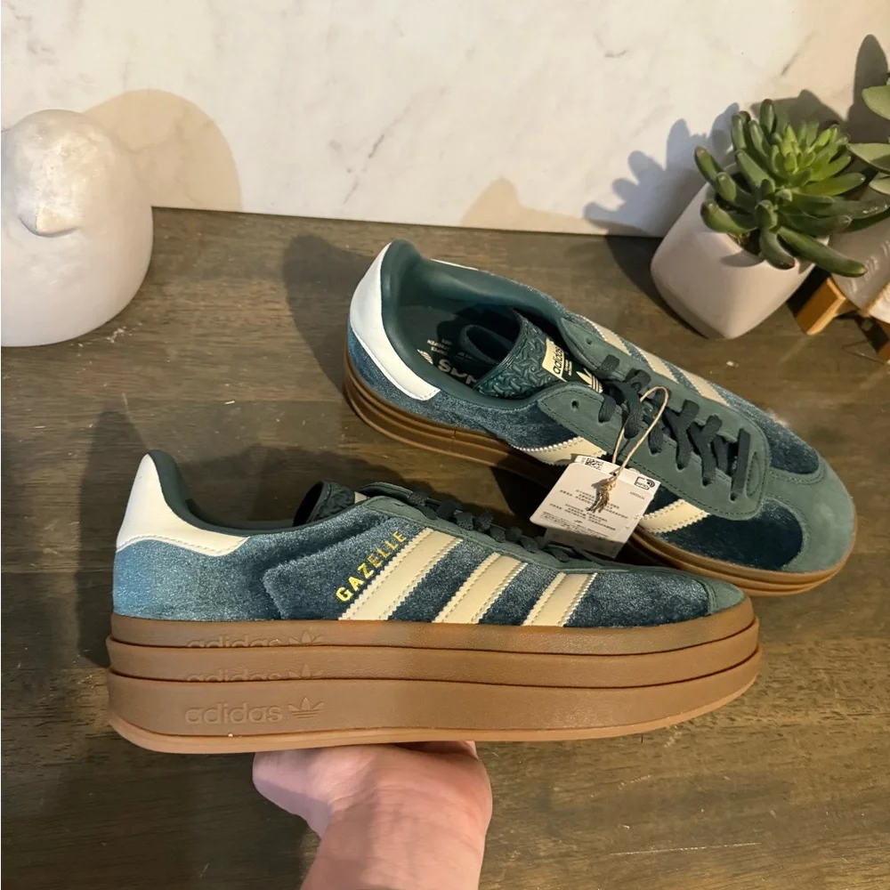 adidas Gazelle Bold Mineral Green - Picture 10 of 11